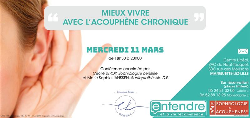 Mieux vivre avec l'acouphène chronique, réunion d'information